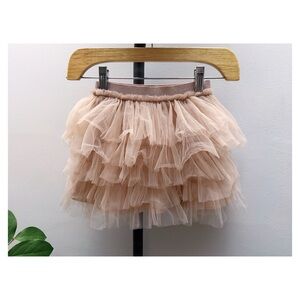 Zara Kids Light Pink Layered Tulle Mini Skirt